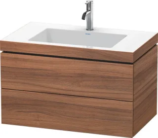 Duravit L-Cube c-bonded Set wandhängend Nussbaum Matt 800x480x500 mm - LC6927O7979 LC6927O7979