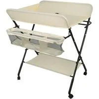 JEOBEST Wickeltisch Wickelauflage Mulde Kommode Unterlage Wickeln Baby Kind (KLAPPBAR), (1-tlg), Höhenverstellbar, Wasserdichte, Staufach, Mit Bremse