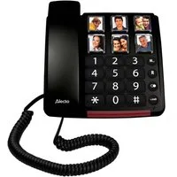 Alecto CW30 Festnetztelefon (Mobilteile: 1, Analog (PSTN), Schnurgebundenes Telefon, große Tasten, 6 Fototasten, +24 dB Lautst)