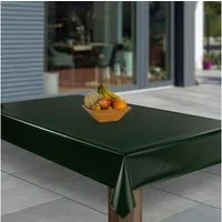 laro Tischdecke Wachstuch-Tischdecken Abwaschbar Moosgrün Metallic rechteckig