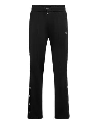 Buttoned-Up Tracksuit Trousers Plein Deluxe Signature
