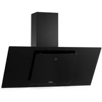 Klarstein Deckenhaube Eleonora 90 Serie Eleonora 90 Wandhaube 90 cm 420 m³/h A++ Touch RGB-Ambiente Glas-Front Eleonora 90, Abzugshaube kopffrei Abluft Umluft Wandhaube mit Aktivkohle & 3 Stufen