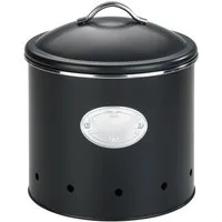 WENKO Vorratsdose Modell Nero, Metall, (1-tlg), luftdurchlässige Dose im Retro-Design, ideal für Zwiebeln & Kartoffeln