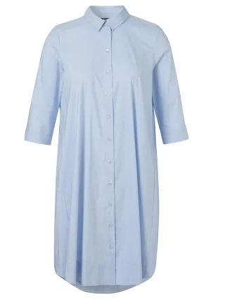 Frapp - Kleid Hemdkragen 3/4 Arm powder blue - Gr. - 46