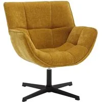 WAHSON OFFICE CHAIRS Loungesessel Armlehnstuhl Sessel aus PU-Leder, drehbar mit Metallbeinen
