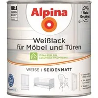 Alpina Weißlack ALPINA Weißlack für Möbel und Türen, seidenmatt, 750ml
