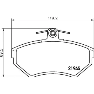 Hella Bremsbel?ge vorne Audi A4 VW Passat 8DB355018-251