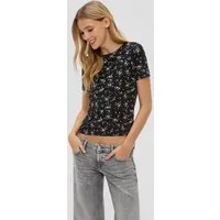 QS Kurzarmshirt T-Shirt T-Shirt mit Rippstruktur