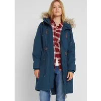 bonprix Parka Regular Fit, mit Kapuze mit Fellimitat, mit Stehkragen