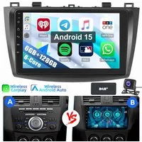 ESSGOO Für Mazda 3 BL 2010-2013 8-Kern 6+128GB RDS ASP 4G-LTE Android 15 Autoradio (RDS, Digitalradio (DAB), FM, AM, Carplay Android Auto Navi 4G LTE WIFI BT SWC)