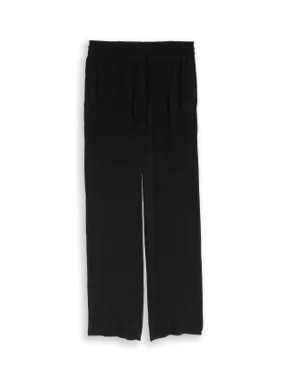 Tom Tailor - Loose Wide Hose in Knitter-Optik deep black - Gr. - 30