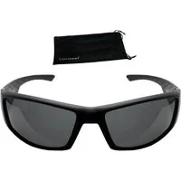 Rennec Sonnenbrille (1x Sportbrille schnelle Brille mit Hardcase Brillenbeutel) Wrap Around Sportbrille mit Polarisierten Linsen
