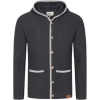Steigenhöfer Manufaktur Trachtenstrickjacke Herren mit Kapuze - Cardigan - Strickjacke zum Oktoberfest Outfit Hornoptik Knöpfe - bequemer Tragekomfort - Traditionelle Trachtenweste