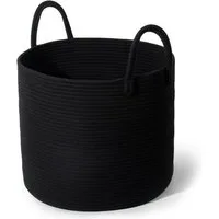 Zedelmaier Wäschekorb aus Baumwolle mit Griffen, Aufbewahrungskorb Geflochten, Korb Aufbewahrung für decken, spielzeug, kuscheltier,Kleidung