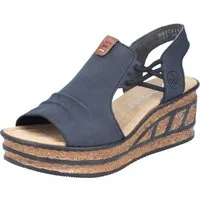 Rieker Keilsandalette, Sommerschuh, Sandale, Keilabsatz, mit seitlichen Stretchbändern