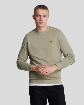 Lyle & Scott Branded Sage Uniform Green Pullover-Sweatshirt