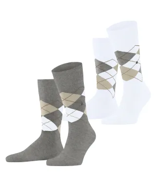 Burlington - Burlington Everyday Argyle Herren light grey - Gr. - 43