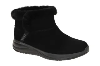Skechers 144740 BBK Damen Stiefeletten schwarz sportlich wasserdicht Memory Foam
