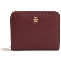 Tommy Hilfiger Geldbörse TH ICON MED ZA W/ FLAP SEASONAL, Damen Geldbeutel, Portemonnaie mit Logoschriftzug