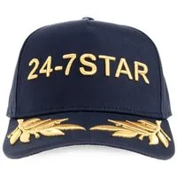 Dsquared2 Baseball Cap 24-7 STAR Gold Stickerei Icon Mütze Basebalkappe Basecap Streetwear, Casual, Athleisure und Smart-Casual