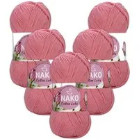 NAKO 5 x NAKO Cotton Luks Häkelwolle, 330 m