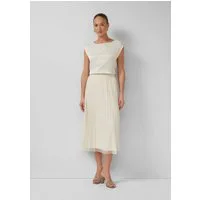 s.Oliver Midirock Rock Plissierter Midi-Meshrock mit Jerseyfutter