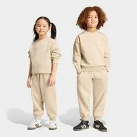 adidas Originals Trainingsanzug CREW JOG SET (2-tlg), für Kinder, zweiteiliges Set, aus Baumwolle