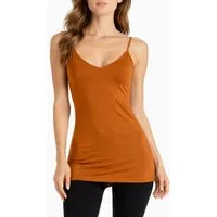 Vishes Shirttop Trägertop Damen Spaghettiträger V-Ausschnitt Unifarben Jersey Alternative Mode, Boho, Hippie, Ethno, Festival