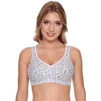 Susa Bügelloser BH Prints breite Entlastungsträger, florales Muster, genähte Cups, elastisch
