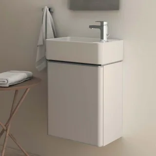 Ideal Standard Edge Waschtischarmatur A7265AA mit Ablaufgarnitur, BlueStart, Ausladung 90 mm, verchromt
