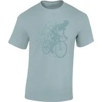 Baddery Print-Shirt Fahrrad T-Shirt: „Fahrrad Partikel“ - für Rennrad Gravelbike Radfahrer, hochwertiger Siebdruck, auch Übergrößen, aus Baumwolle