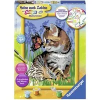 Ravensburger Malen nach Zahlen Katze mit Schmetterling, Made in Europe