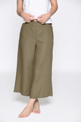 IN LINEA - Hose, 7/8-Länge 550 olive - Gr. - 40