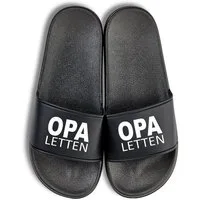 Youth Designz Herren Badelatschen "Opa Letten" Fun-Print lustig Geschenk Statement Badeschuh mit witzigen Aufdruck für Männer
