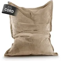 Lumaland Sitzsack Sitzsack Indoor Cord 380l beige, kuscheliger Cord-Bezug - perfekt fürs moderne Zuhause