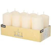 PAPSTAR Stumpenkerze Stumpenkerzen Ø 50 mm, 100 mm creme 8 Stk