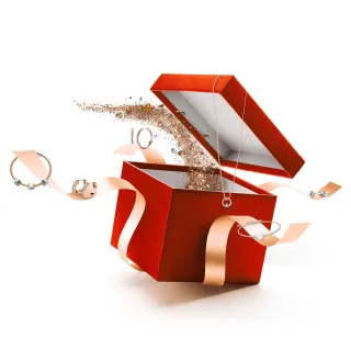 24 Überraschungsjuwelen für den Adventskalender - Roségold und Kristall