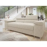 MIRJAN24 Sofa Torezio 2 Cord, Einstellbare Kopfstützen, 198x102x70-90 cm