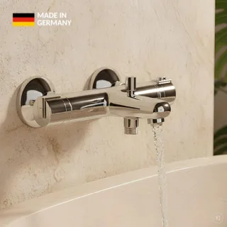 CARLDIX Wannenarmatur 03000050-00 Aufputz, ohne Brausegarnitur, 1/2 Zoll, chrom