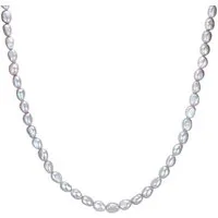 Valero Pearls Perlenkette silber, mit Süßwasser-Zuchtperle
