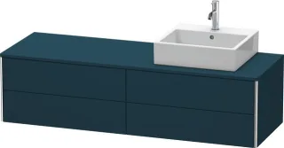 Duravit XSquare Konsolenwaschtischunterbau wandhängend Nachtblau Seidenmatt 1600x548x400 mm - XS4914 XS4914R9898