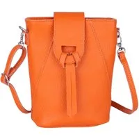 MIRROSI Umhängetasche Damen Crossbody Bag, Echtleder Made In Italy, 14,5x19x6cm