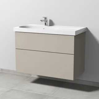 Sanipa 3way Waschtischunterbau zu Geberit Acanto Waschtisch mit 2 Auszügen, Kaschmir-Matt SP4191U