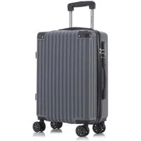 YONSLY Koffer Hartschalen-Reisekoffer Trolley Handgepäck, 4 Rollen, ABS-Hartschale, Zahlenschloss, weicher Gummigriff