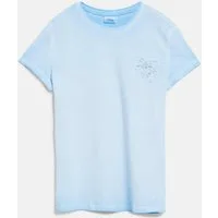 s.Oliver Kurzarmshirt T-Shirt Loose Fit T-Shirt mit Applikation und Wascheffekt