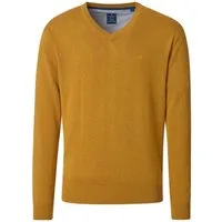 Redmond V-Ausschnitt-Pullover REDMOND Casual Herren Pullover Langarm V-Neck Comfort Senfgelb
