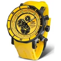 Vostok Europe Chronograph Lunokhod 2 Chronograph – 49 mm, Silikonband & Lederband, 620C504-S, Robuste Herren-Armbanduhr