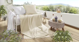 Primera Bettwäsche "Summer-Set Stone-Washed, Kissenbezug + Tuch" 2 Stk. die perfekte Lösung für heiße Nächte