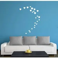 INDIGOS UG Wandtattoo Wandtattoo - Wandaufkleber - w328 Viele Herzchen Herz Liebe