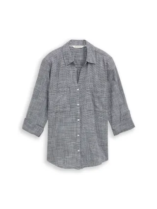 Tom Tailor - Bluse mit Brusttaschen midnight navy blue - Gr. - 40